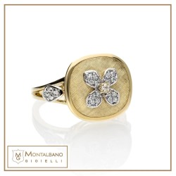 Anello Allegra oro satinato 18 kt